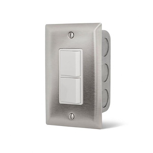 Accessory - Single Duplex Switch Wall Plate and Gang Box 20 Amp Per Pole