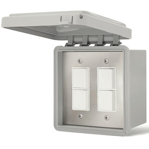 Accessory - Dual Duplex Switch Surface Mount and Gang Box 20 Amp Per Pole