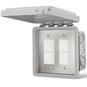 Accessory - Dual Duplex Switch Flush Mount and Gang Box 20 Amp Per Pole