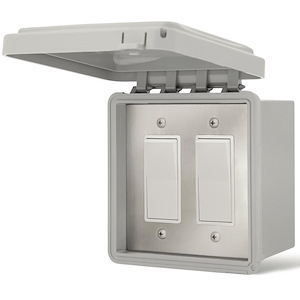 On/Off Dual Switch with Weatherproof Box for Surface Mount Installation